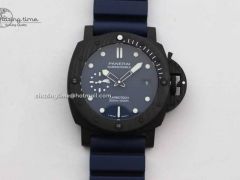 PAM1232 QuarantaQuattro Blu Abisso VSF Best Edition on Blue Rubber Strap P.9000