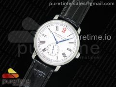 Classic Regulator SS MK Best Edition White Dial Roman Markers Red on Black Leather Strap A23J
