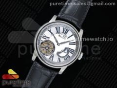 Hommage Flying Tourbillon RDDBHO0568 SS V9F Best Edition White Dial on Black Leather Strap