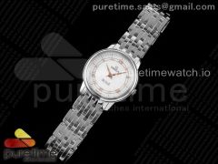 De Ville Prestige Quartz 27.4 mm SS ZF 1:1 Best Edition White Dial RG Markers on SS Bracelet Jap Quartz