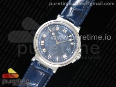 Marine 5517 SS V9F 1:1 Best Edition Blue Dial on Blue Leather Strap A23J