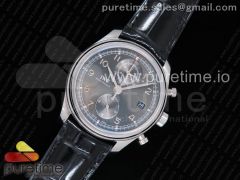 Portugieser Chrono Classic 42 IW3903 YLF Best Edition Gray Dial on Black Leather Strap A7750