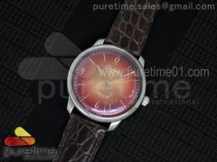 Senator Automatic SS Red Dial on Brown Leather Strap A3959