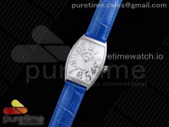 Ladies 2852 SS OXF Best Edition White Dial on Blue Leather Strap Jap Quartz