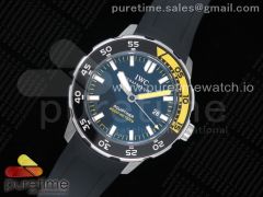 Aquatimer SS IW356802 ZZF 1:1 Best Edition Black Dial on Black Rubber Strap MIYOTA9015