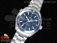 Planet Ocean Professional Blue Liquidmetal Bezel 45mm 1:1 OMF Best Edition on SS Bracelet A8500 (Black Balance Wheel)