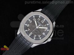 Aquanaut Jumbo SS Black Dial on Black Rubber Strap A2813