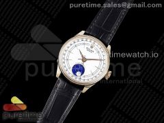 Cellini 50535 Moonphase RG GMF Best Edition White Dial on Brown Leather Strap A3195