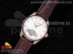 Classic The Erotic Timepiece RG White Dial RG Markers on Brown Leather Strap A23J