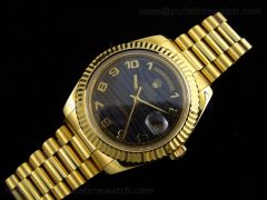 Day-Date II Yellow Gold Black Numeral Dial A3156 Best Edition