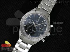 Speedmaster ’57 SS Chrono AXF Best Edition Black Dial on SS Bracelet A7750 (Free Leather Strap)