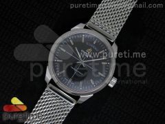 TransOcean SS 44mm Black Dial on SS Mesh Bracelet A2824