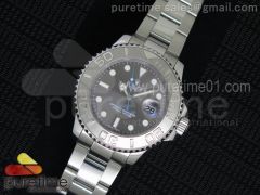 Yacht-Master 116622 Gray Dial Blue Hand on SS Bracelet A2824