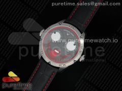 Konstantin Chaykin Joker SS TWF Best Edition Black Dial Red Inner Bezel on Black Leather Strap NH35A