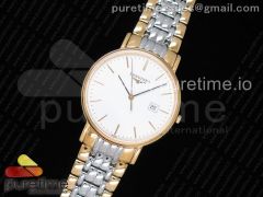 Elegant SS/YG MKF Best Edition White Dial Stick Markers on SS/YG Bracelet Jap Quartz