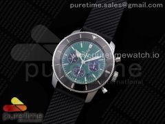 Superocean Heritage II B01 Chrono 44 SS OXF Best Edition Green Dial on Black Rubber Strap A7750