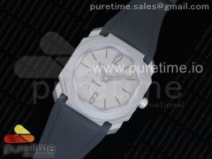 Octo Finissimo Automatique Titanium OXF Best Edition Gray Dial on Black Rubber Strap A138 Micro Rotor