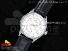 FiftySix Day-Date SS OXF Best Edition White Dial on Black Leather Strap A23J