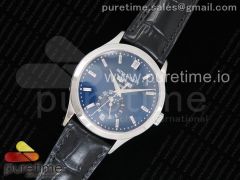 Complications 5396G KMF Blue Dial SS Markers on Black Leather Strap A324