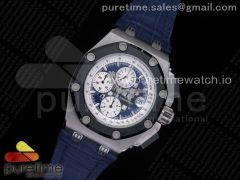 Royal Oak Offshore Ruben Barrichello II JF Best Edition Blue Dial on Blue Leather Strap A3126 V2