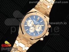 Royal Oak Chrono 26331ST YG OMF 1:1 Best Edition Blue/Gold Dial on YG Bracelet A7750