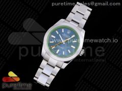 Milgauss 116400 GV Noob 1:1 Green Sapphire Blue Dial on SS Bracelet A2836