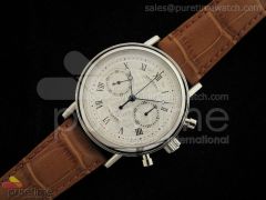 Classique Hand-Winding Chronograph SS White Dial