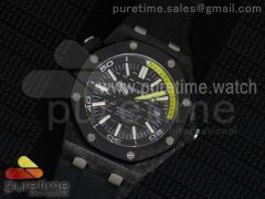 Royal Oak Offshore Diver Forged Carbon 1:1 V6F Best Edition on Rubber Strap A2824 (Free Extra Rubber Strap)