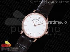 Saxonia Thin RG OXF Best Edition White Dial on Brown Leather Strap A2892