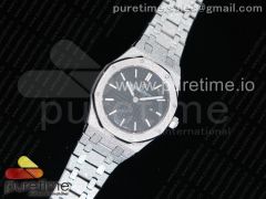 Royal Oak Frosted Gold 33mm SS OMF Best Edition Black Dial on SS Bracelet Ronda Quartz