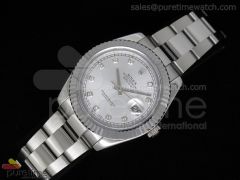 DateJust II SS Silver Diamond Dial Oyster A2836