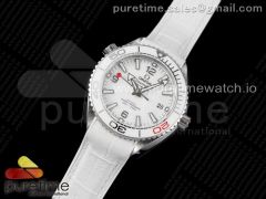Planet Ocean 39.5mm Olympic Games SS VSF 1:1 Best Edition White Dial on White Rubber Strap A8800