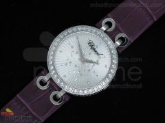 Xtravaganza Diamond SS White MOP Dial on Purple Leathe Strap