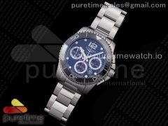 HydroConquest Chrono SS Black Ceramic Bezel OXF Best Edition Black Dial on SS Bracelet A7750