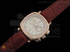 Ladies Complicated Watches 7071 RG Quartz White on Red Strap