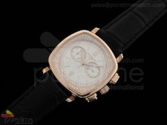 Ladies Complicated Watches 7071 RG Quartz White on Black Strap