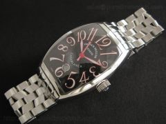 Casablanca with Date SS Black/Red on Bracelet