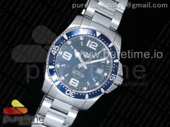 Hydro Conquest Automatic SS Blue Dial on SS Bracelet A2824