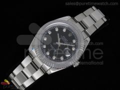 DateJust II SS Black Diamond Dial Oyster A3135