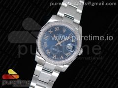 DateJust 36 SS 116234 RZF Best Edition 904L Steel Blue Dial Roman Markers on SS Bracelet A2824