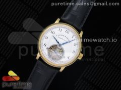 Saxonia Tourbillon YG OXF Best Edition White Dial on Black Leather Strap