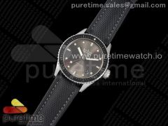 Fifty Fathoms Bathyscaphe 43mm SS GF 1:1 Best Edition Black Dial on Sail-canvas Strap A1315 V2