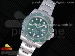 Submariner 116610 LV Green Ceramic Noob 1:1 Best Edition 904L SS Case and Bracelet A2836 V10