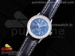 Navitimer 1 SS 41mm TF 1:1 Best Edition Blue Dial on Blue Croco Strap A2824