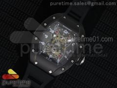 RM022 PVD Skeleton Dial on Black Rubber Strap MIYOTA 9015