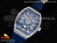 Vanguard V45 SS OXF Best Edition Blue Textured Dial on Blue Gummy Strap A2824
