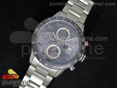 Carrera Calibre 1887 SS V6F 1:1 Best Edition Ceramic Bezel Gray Dial on SS Bracelet CAL1887