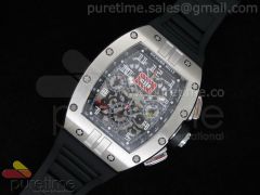 RM011 Felipe Massa Titanium SS on Black Rubber Strap A7750