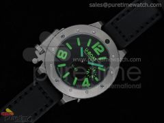 U42 Ti Black Dial Green Mark on Black Leather Strap 52mm A6497