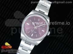 Oyster Perpetual 39mm 114300 ARF 1:1 Best Edition 904L SS Case and Bracelet Red Grape Dial SH3132